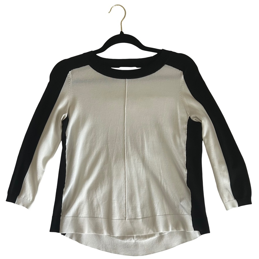 h&m black and white 3/4 sleeve